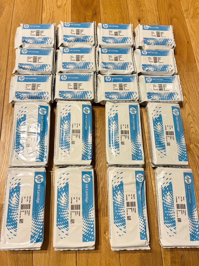 【新品未開封】HP728 インクカートリッジ 20個セット HP728B 黒インクカートリッジ(130ml) - プロッター・大判プリンタの事