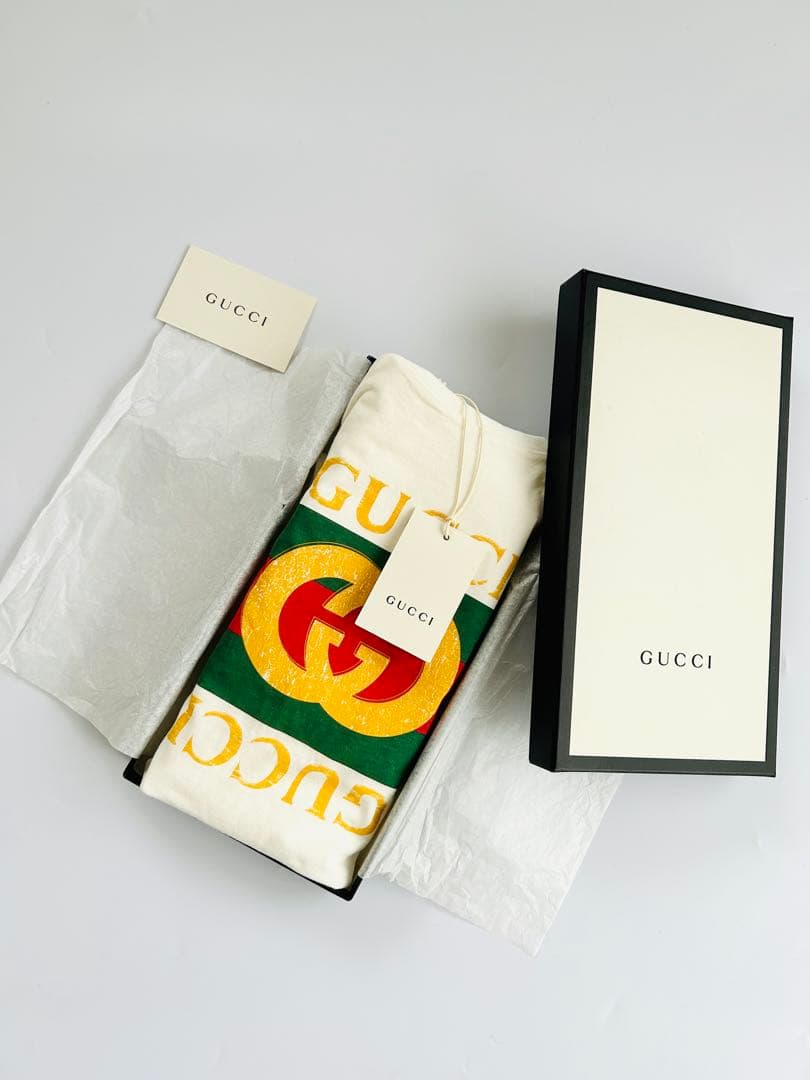 GUCCIチルドレンロゴTシャツ[10] チルドレンズ〕GUCCI ロゴ コットン Tシャツ ・ホワイト コットン