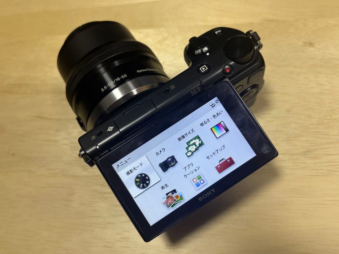 SONY NEX-5T ミラーレス一眼 16-50mm 専用ストロボ付