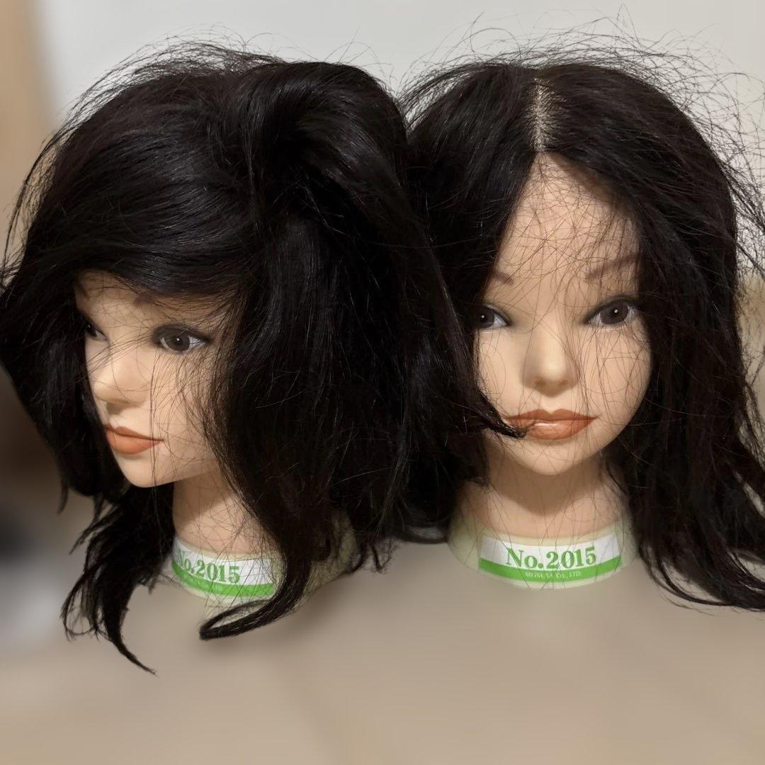 カットウィッグ カットマネキン パーマ 美容師練習用 国家試験用 12体