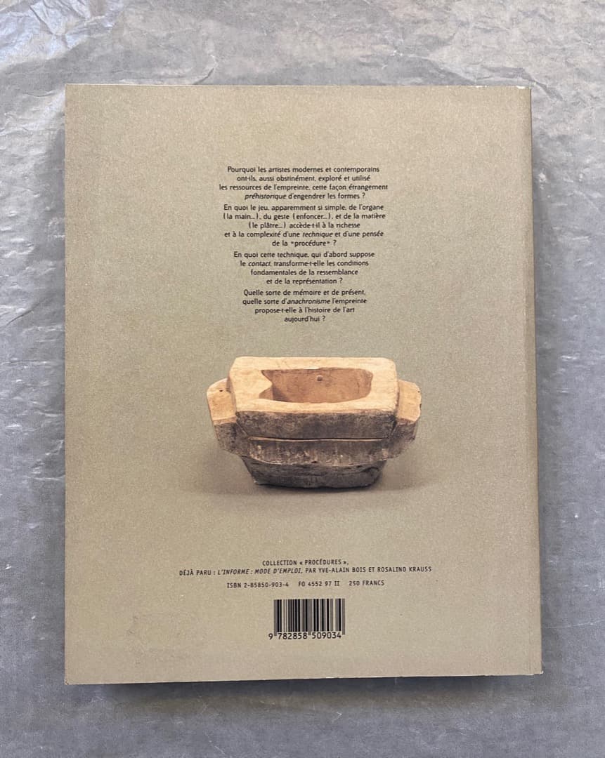 ディディ＝ユーベルマン『痕跡展（L'empreinte）』カタログ、1997