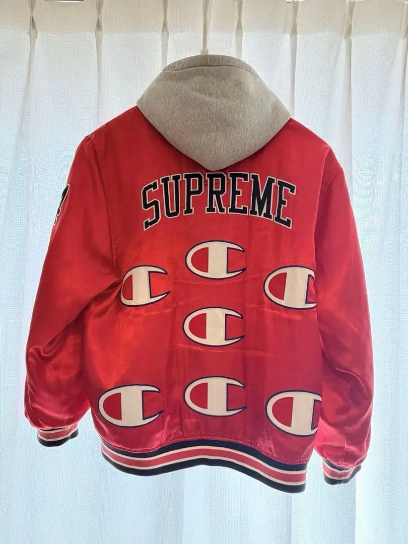 希少サイズ】XL supreme champion サテンパーカー バーシティ - メルカリ
