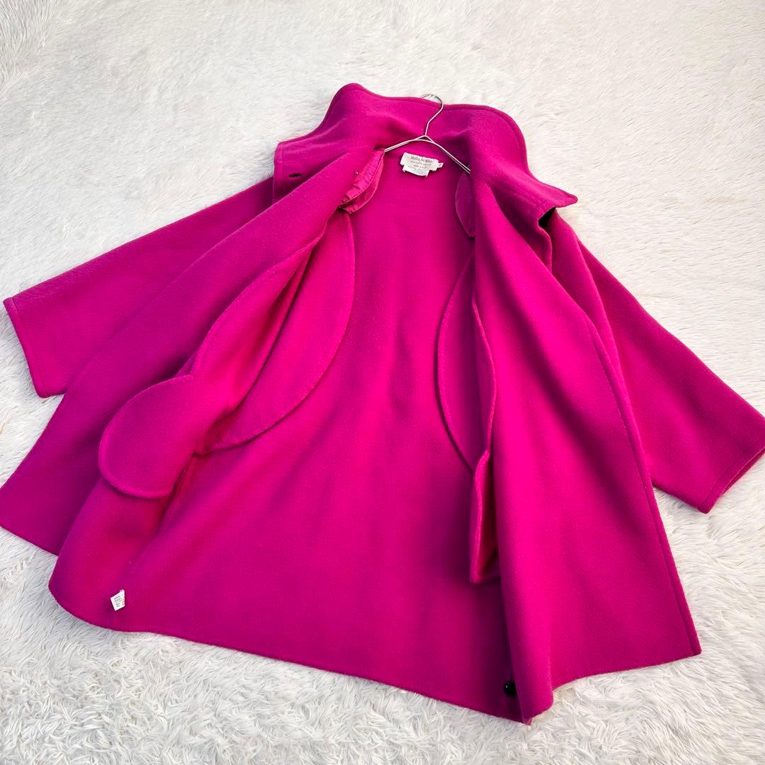 ミラショーン イタリア ダブルフェイス オーバーコート マゼンタ XL