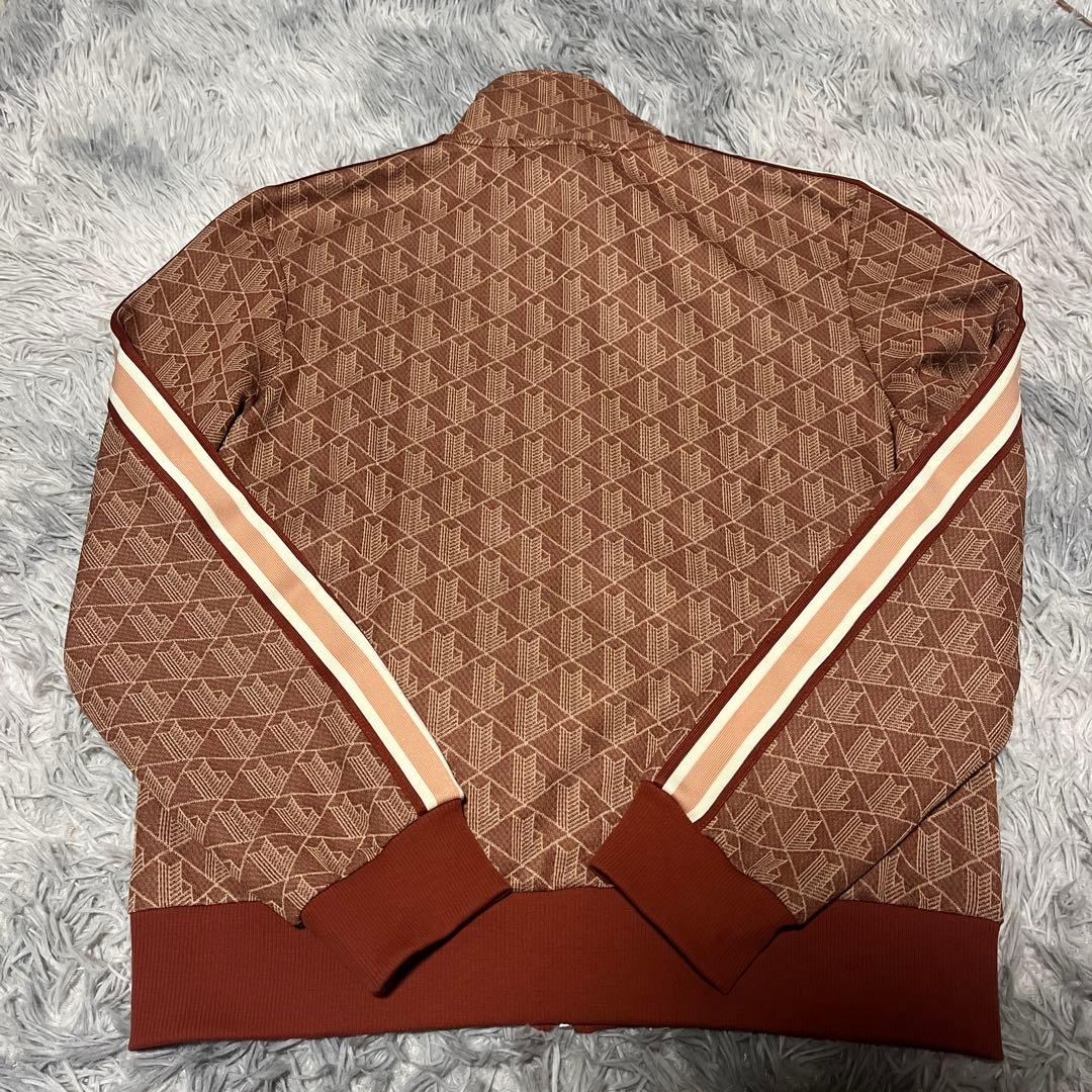 LACOSTE ラコステ トラックジャケット　ブラウン ラコステ LACOSTE モノグラムジャカードトラックジャケット