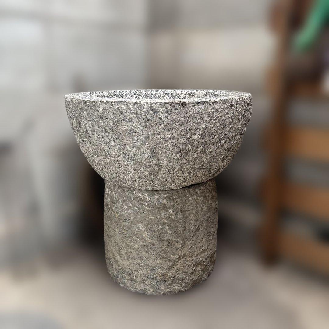 本格 イベント 餅つき 御影石 石臼 土台付き 大 直径約50cm - 調理器具