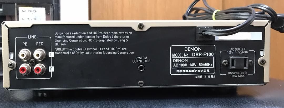 DENON DRR-F100 オートリバースカセットデッキ 音出し動作品 - メルカリ