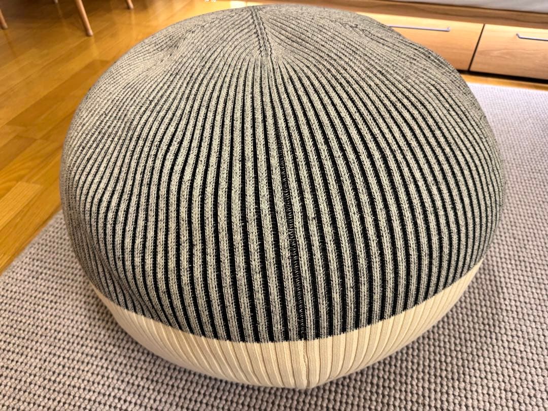 極美品】 IDEE PUUF White×Black MIX プーフ 無印良品 - メルカリ