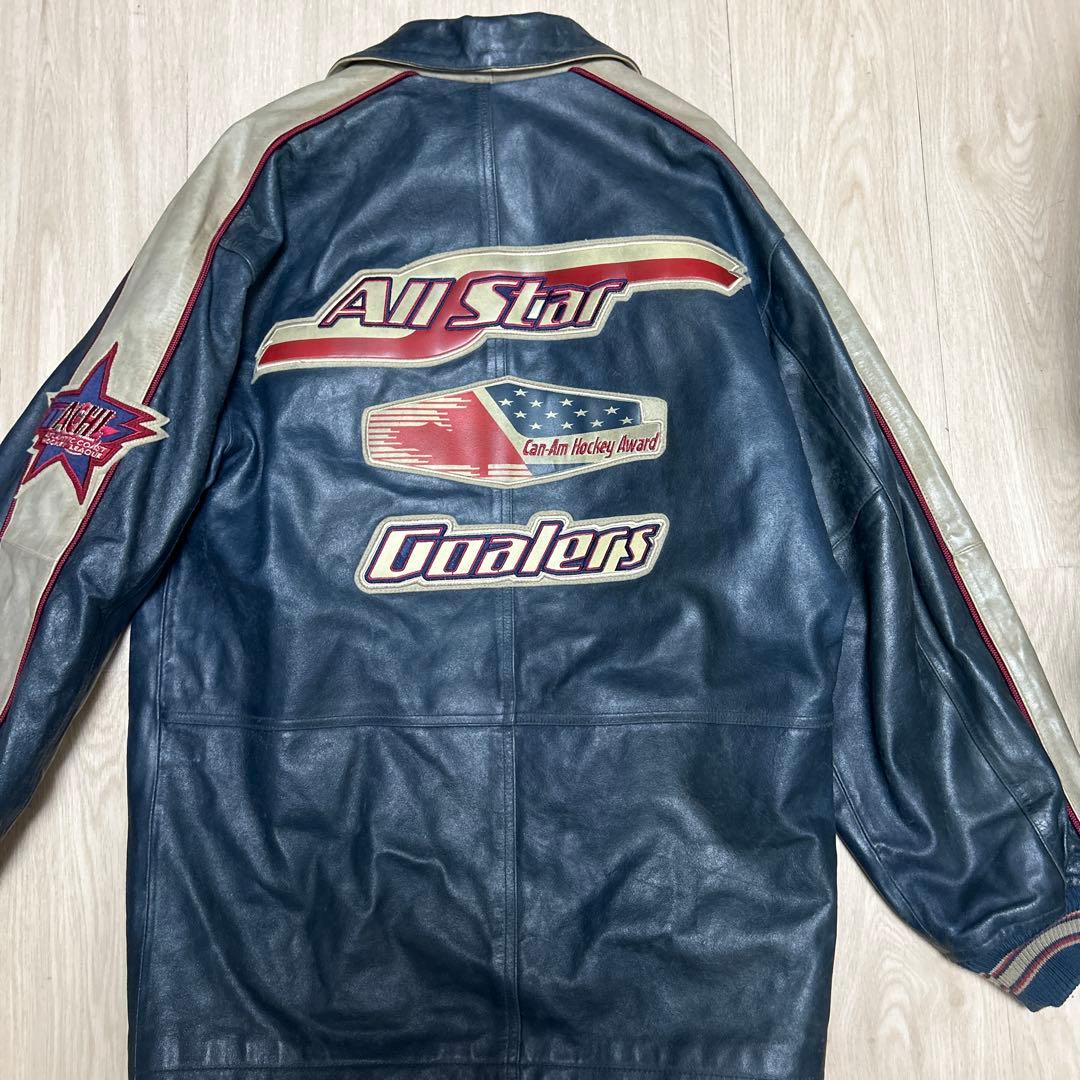AVIREX 90s AII Star Goalers ACHLレザージャケット