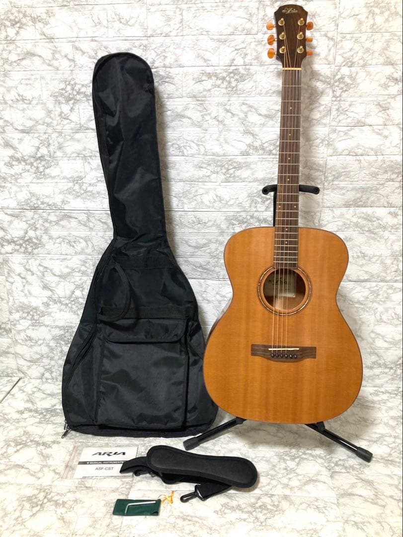 オール単板 良品】Aria アコースティックギター ADF-CST - メルカリ