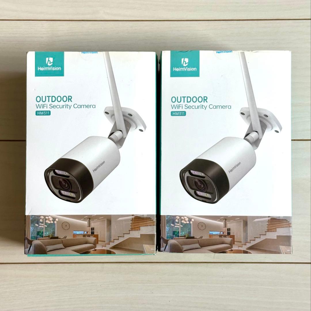 HM311 屋外用 WiFi防犯カメラ 2個セット　300万画素 防犯カメラ 屋外 家庭用 ソーラー 300万画素 ワイヤレス 2台セット