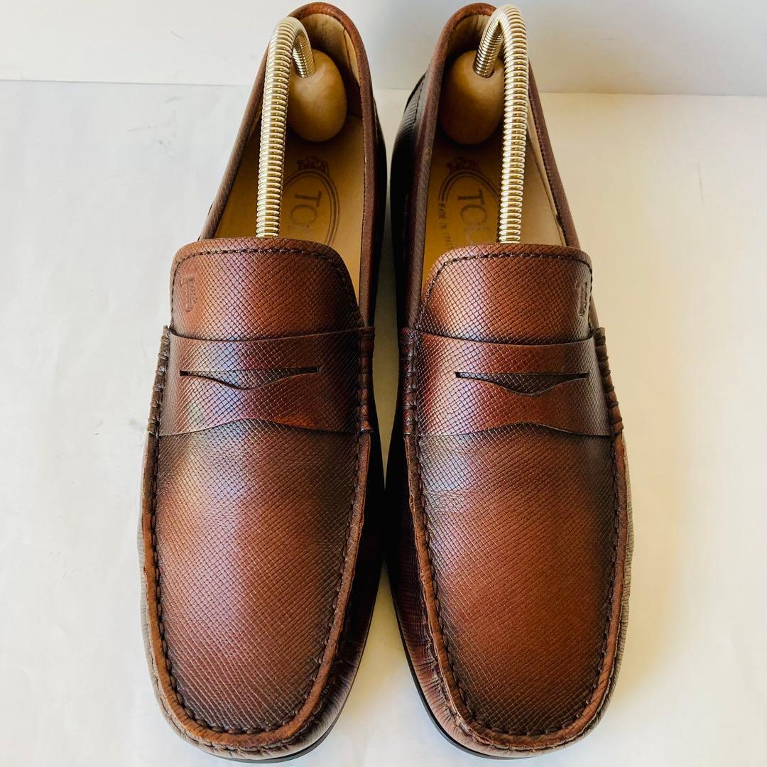 【美品】TOD'S トッズ 濃茶 ローファー 25.5cm 除菌・消臭済み