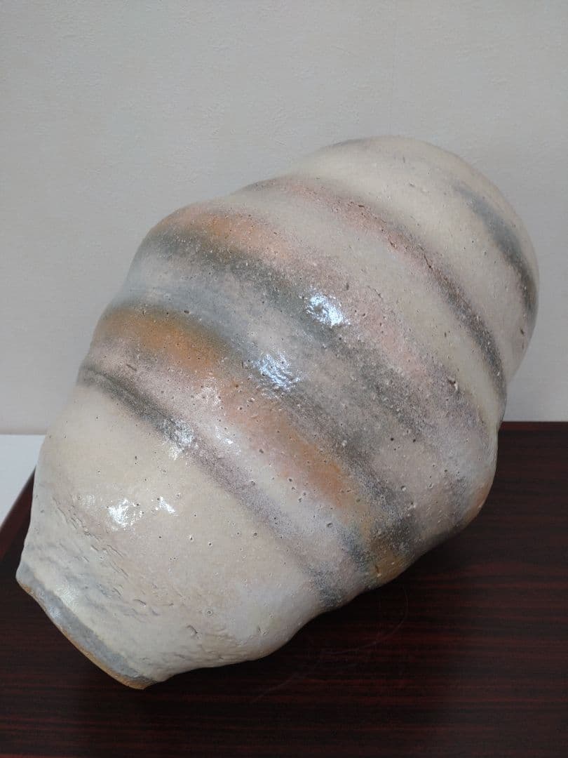 人間国宝】清水卯一 三色壷 高さ約34cm！特大花瓶 師:石黒