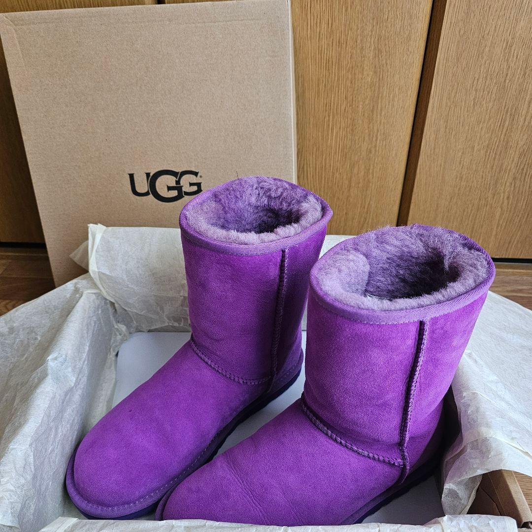 値下げ UGG ムートンブーツ パープル 並行輸入品 サイズ 6 23cm