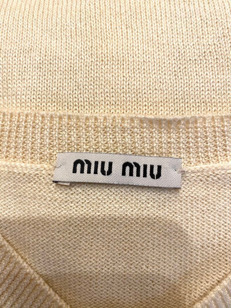 miu miu ミュウミュウ ニットカーディガン カーディガン バラ柄 美品