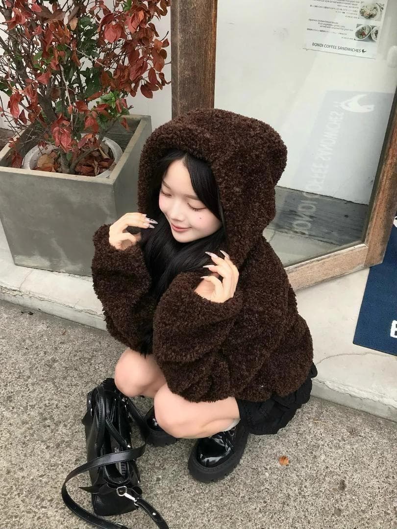 1~2日発送‼️】emmy プードルファータッチボタンコート - メルカリ