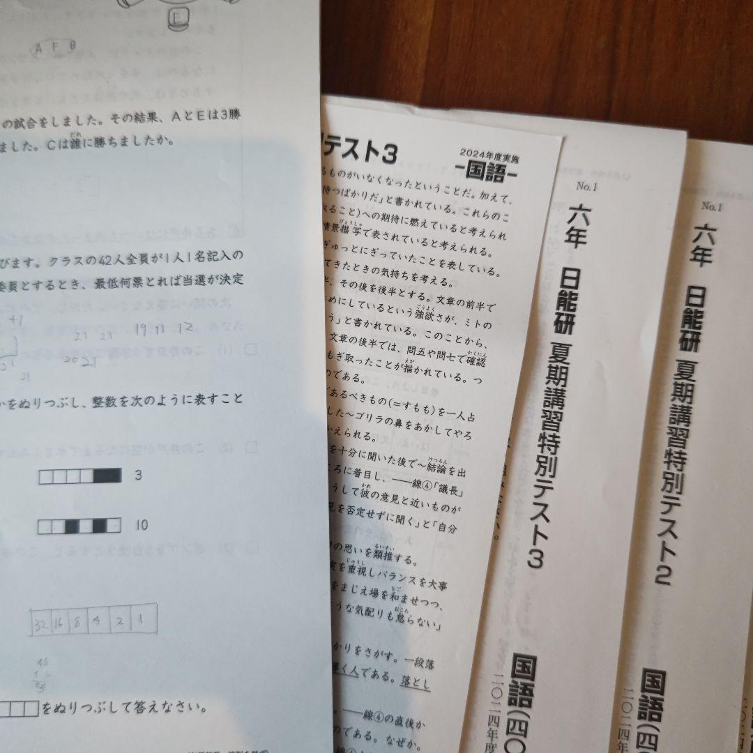 日能研 夏期講習特別テスト 6年 2024年度実施 - メルカリ