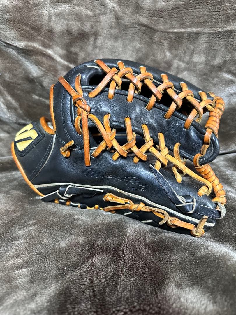 中古】ミズノプロ 一般硬式 外野 オーダー ビッグM 刺繍あり