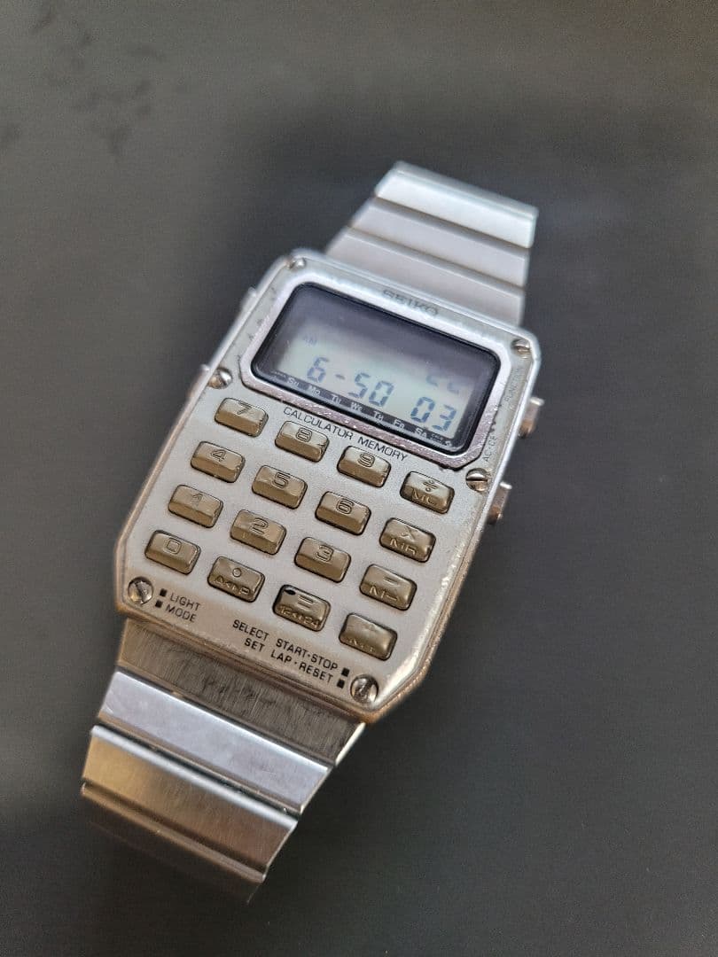 SEIKO 0515カリキュレーター腕時計 データバンク - メルカリ