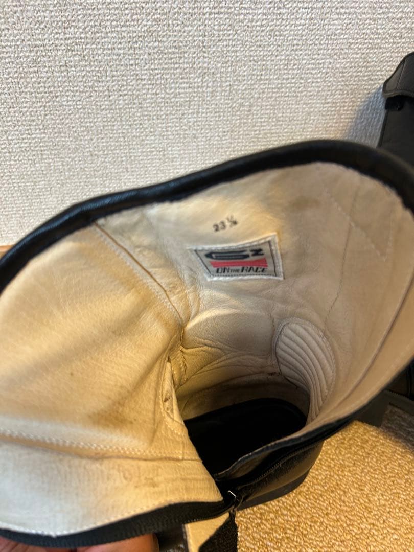 KADOYA カドヤ　レザーバイクブーツ　黒　23.5cm