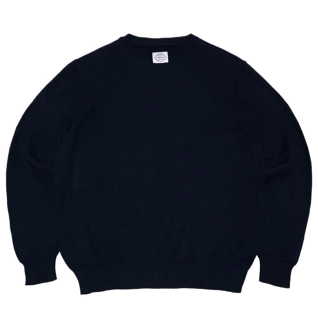 ST. JOHN'S BAY コットンニット ブラック 無地 古着 セントジョンズベイ ST.JOHNS BAY コットンニットセーター メンズ