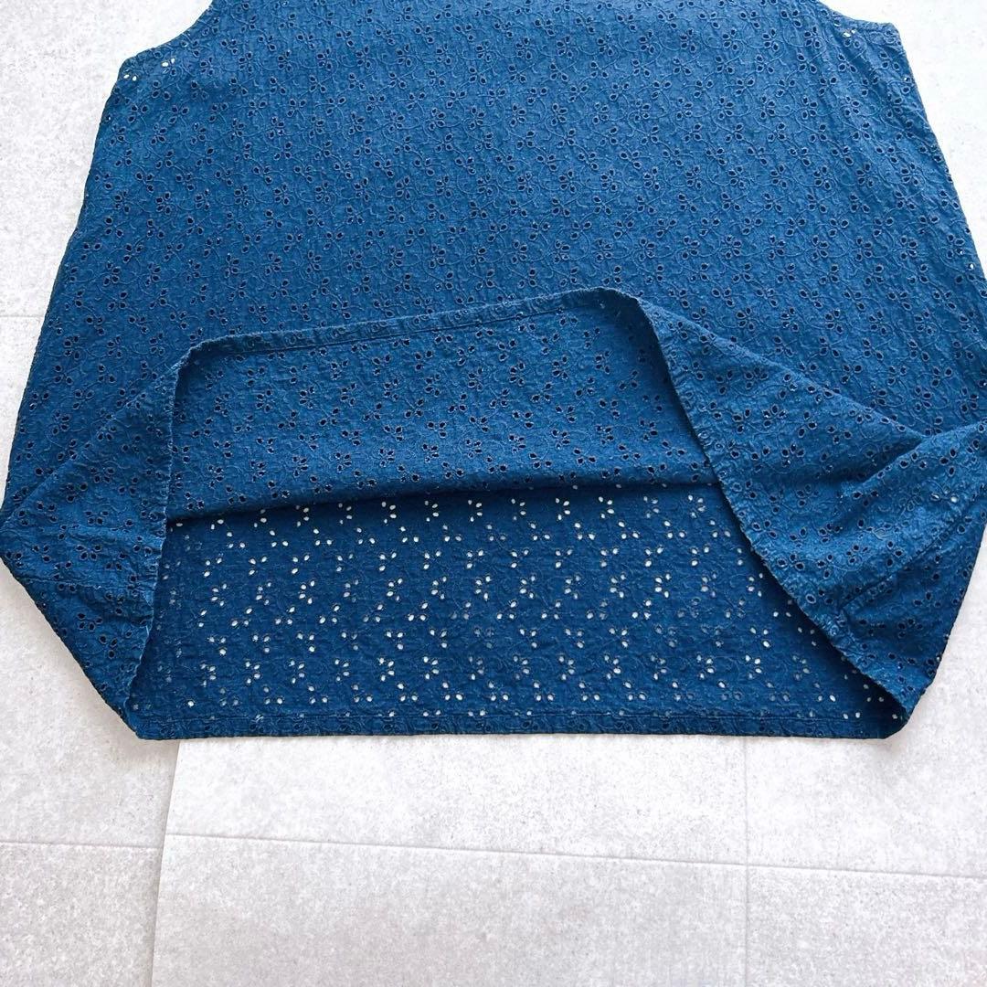 45R タペット カットワークキャミソール インディゴ カットワーク 現行