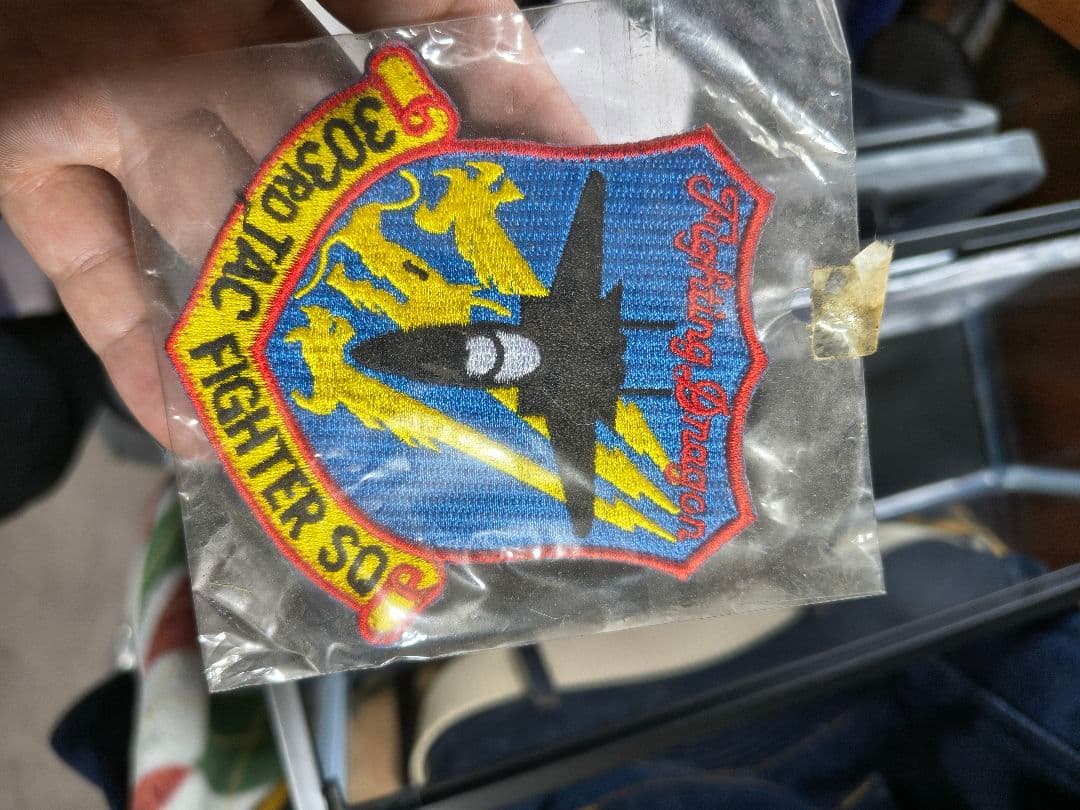303rd Fighter Squadron パッチ 航空自衛隊 303 飛行隊 部隊マーク 刺繍 ワッペン 両面 ベルクロ