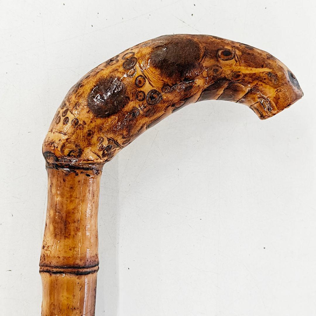 竹根 ステッキ 杖 天然竹 バンブー 全長約75cm レトロ - メルカリ