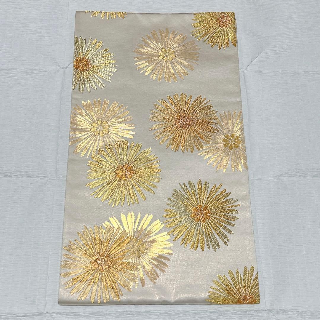 北尾織物匠　西陣織　袋帯　手織り　本金糸　正絹　ゴールド　逸品 25周年セール】【北尾織物匠】 特選西陣袋帯 仕・中古 「錦繍光琳追想