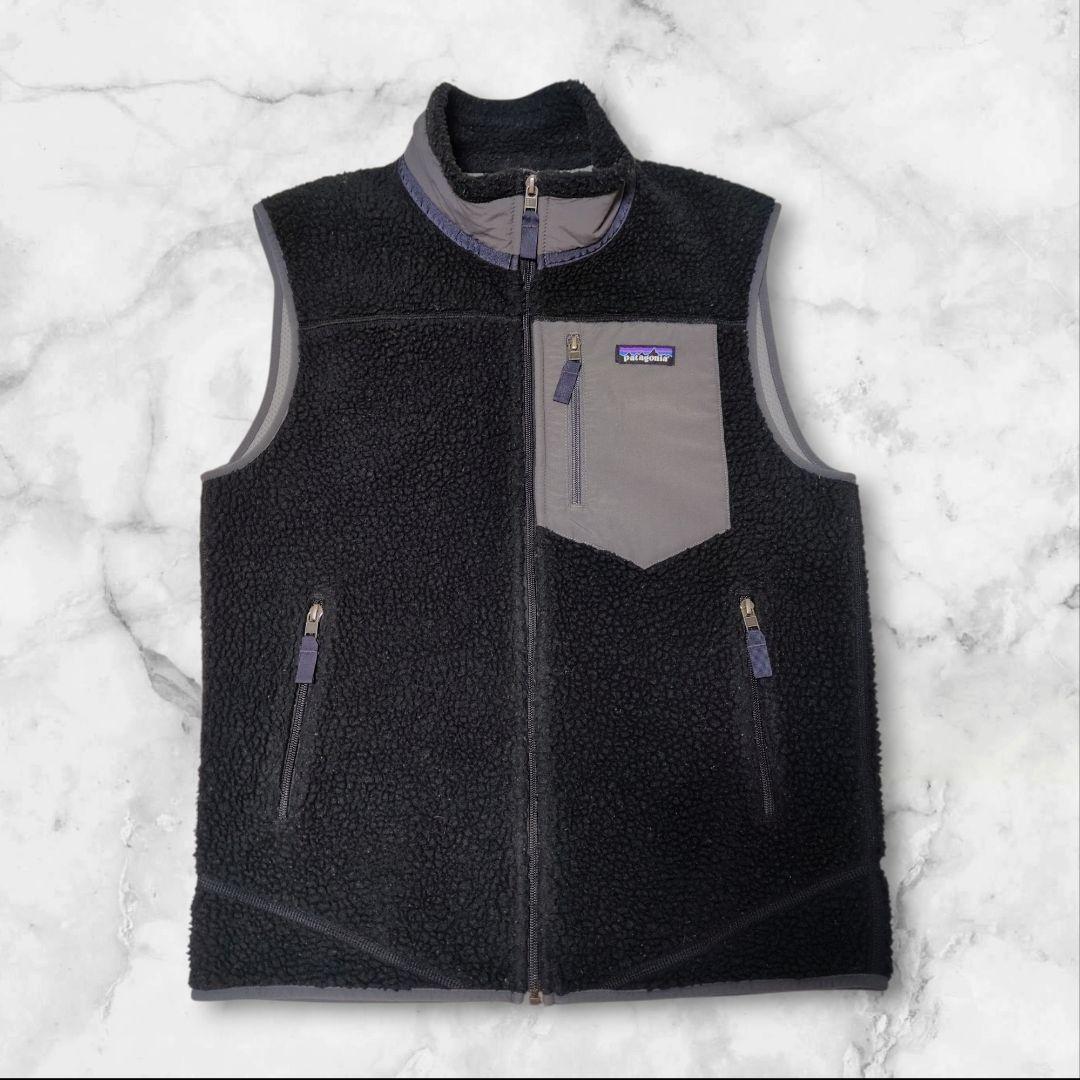 希少 廃盤✨パタゴニア レトロXベスト ボアベスト 23048 黒 M patagonia（パタゴニア） ボア フリース ベスト メンズ クラシック