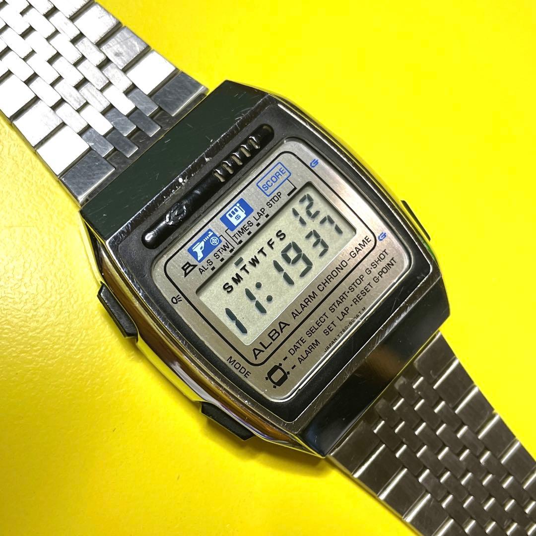 【ゲーム付時計】SEIKO ALBA ALARM CHRONO-GAME 腕時計 Yahoo!オークション -「セイコー アルバ ゲーム」(アルバ) (セイコー