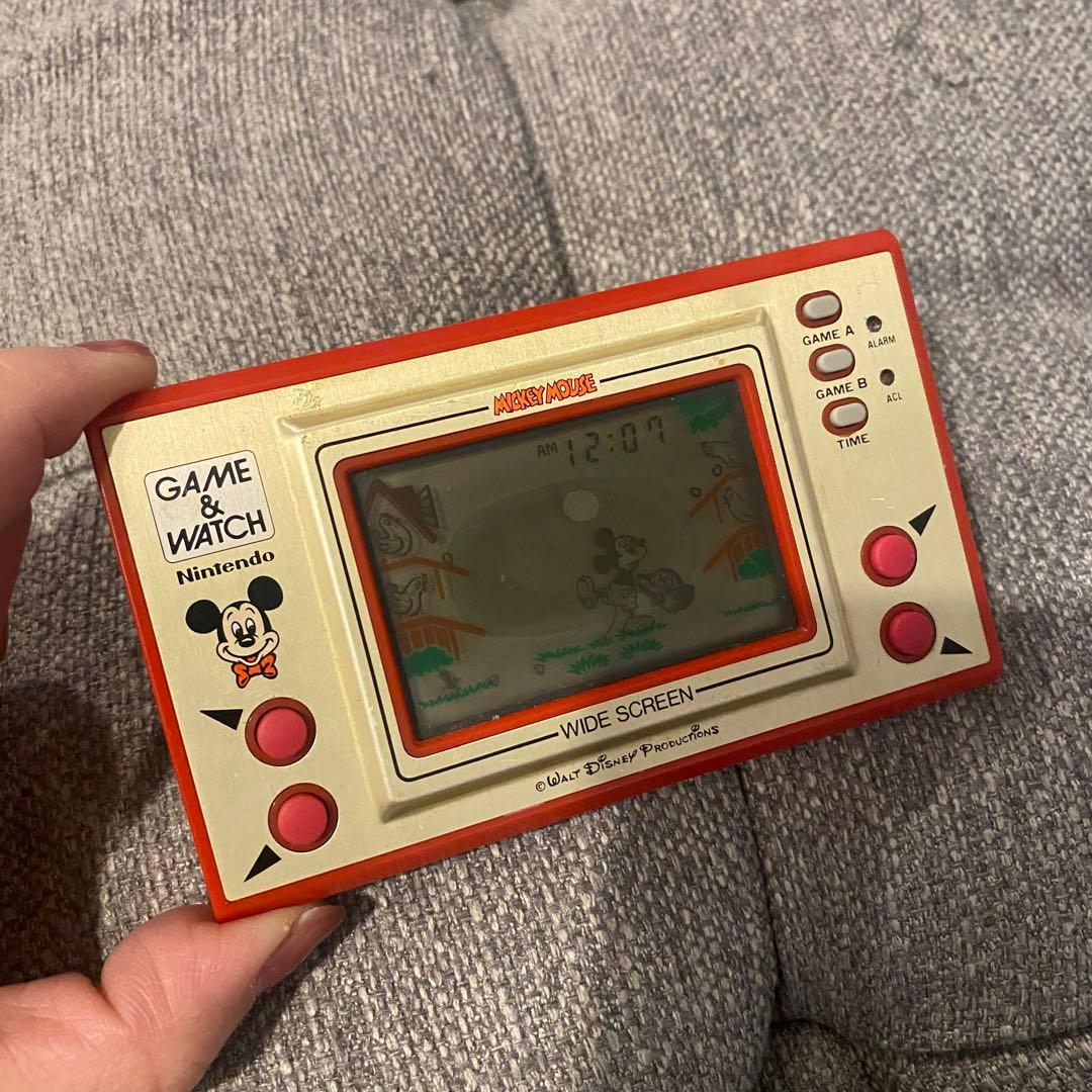 ビンテージ】動作確認済み☆ゲームウォッチ 任天堂ミッキーマウスの