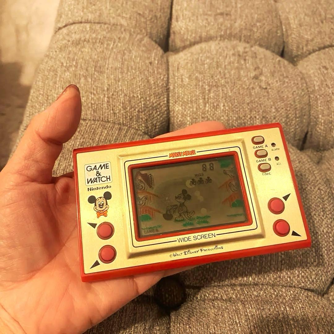 ビンテージ】動作確認済み☆ゲームウォッチ 任天堂ミッキーマウスの