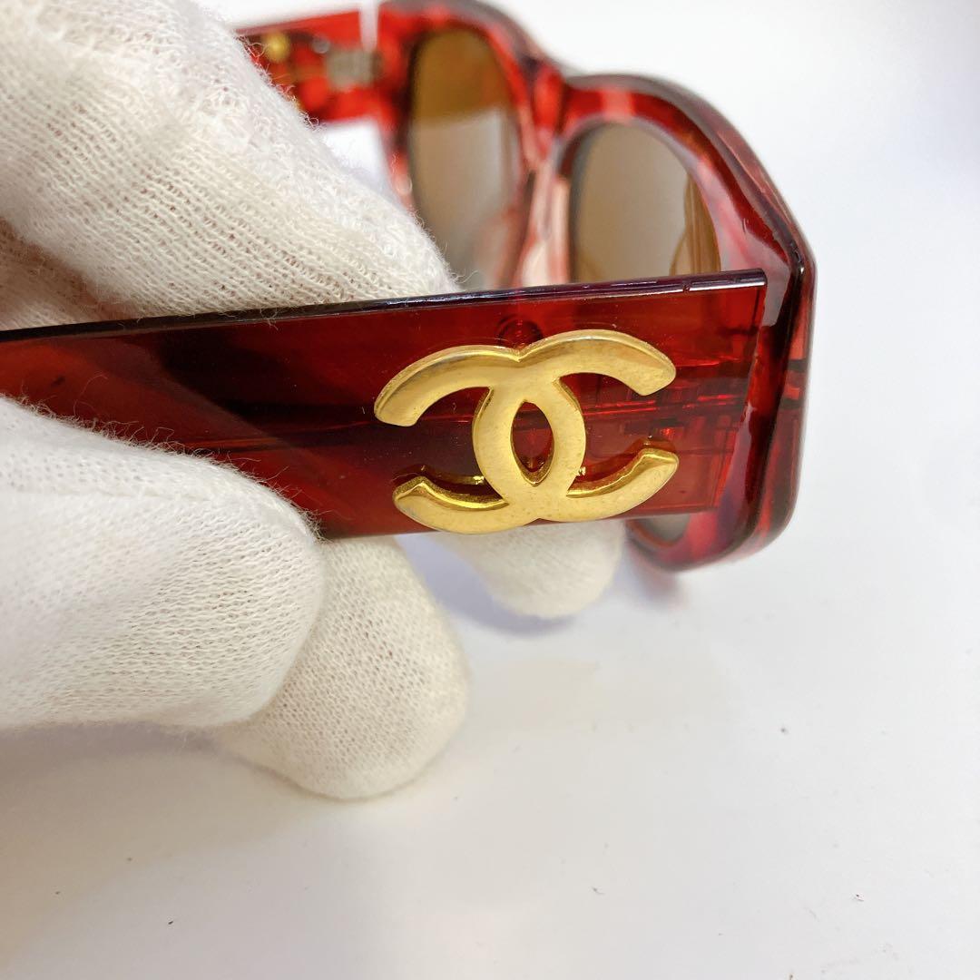 シャネル パリ製 サングラス レジメンタルストライプ ココマーク