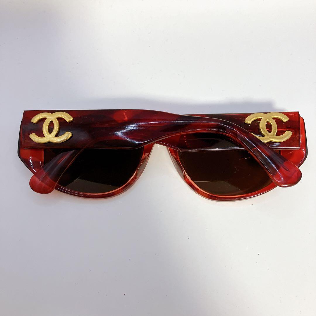 シャネル パリ製 サングラス レジメンタルストライプ ココマーク