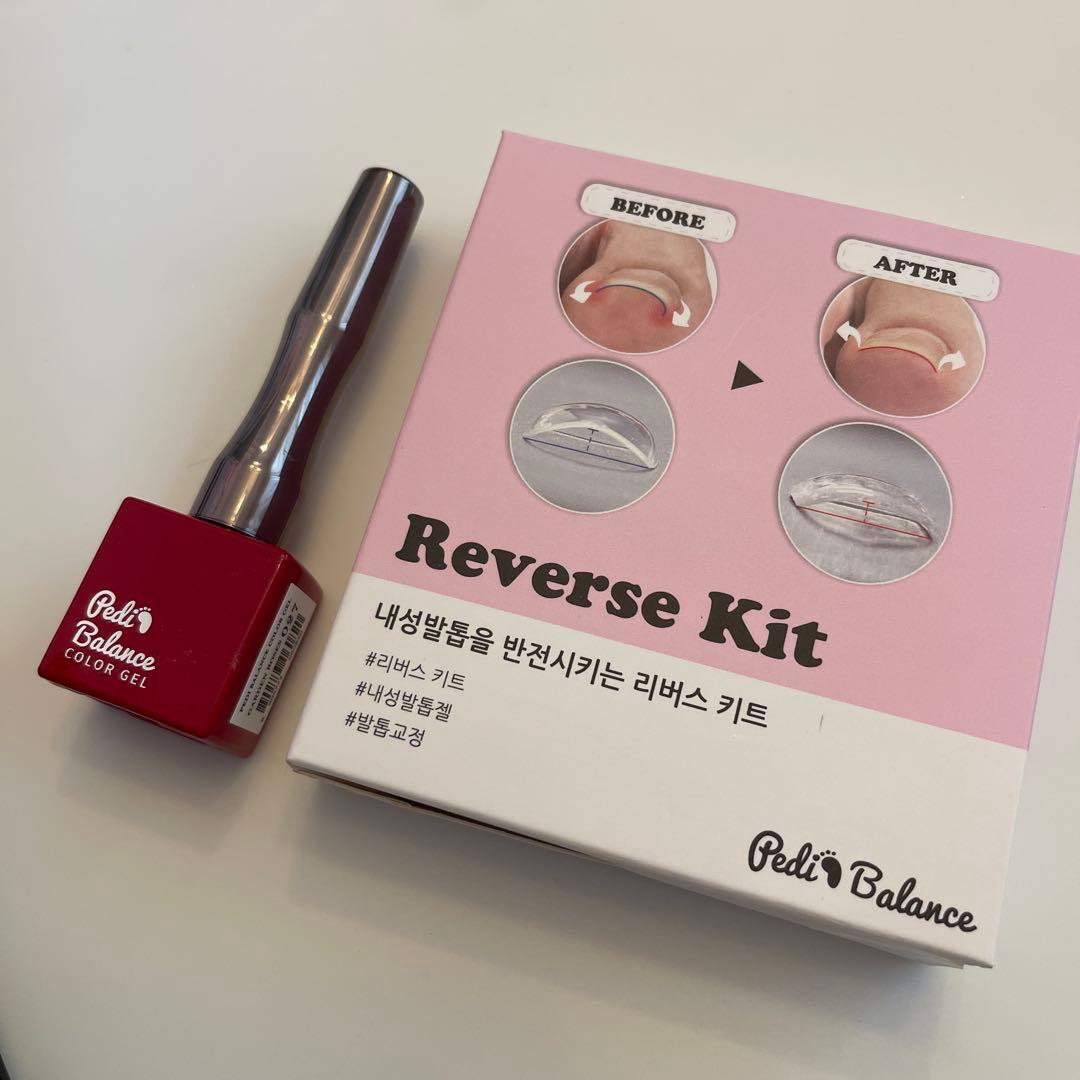 Pedi Balance（ペディバランス）ベース、トップ、レッドネイビー巻き爪