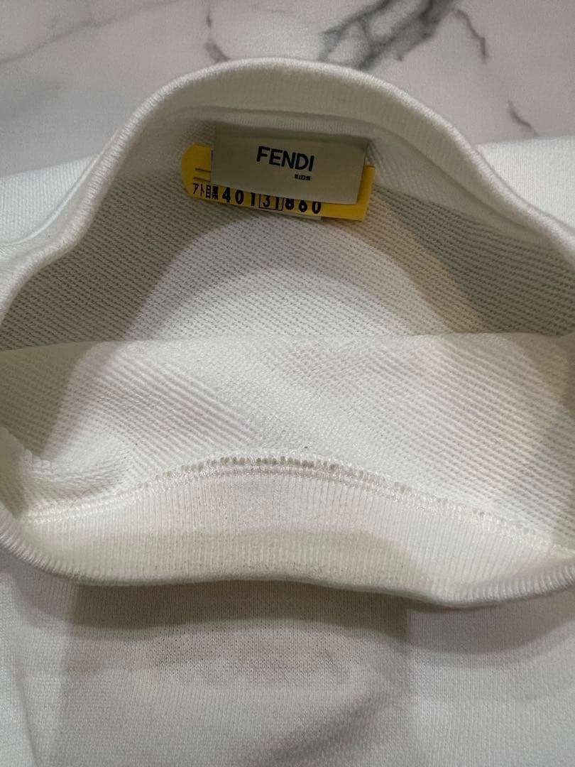 FENDI kids 12+/ ロゴ クロップドスエットトップス