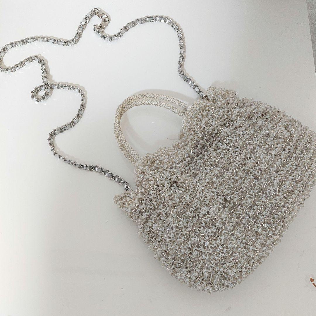 アンテプリマ ワイヤーグリッター 限定 オーロラホワイト バッグ なな