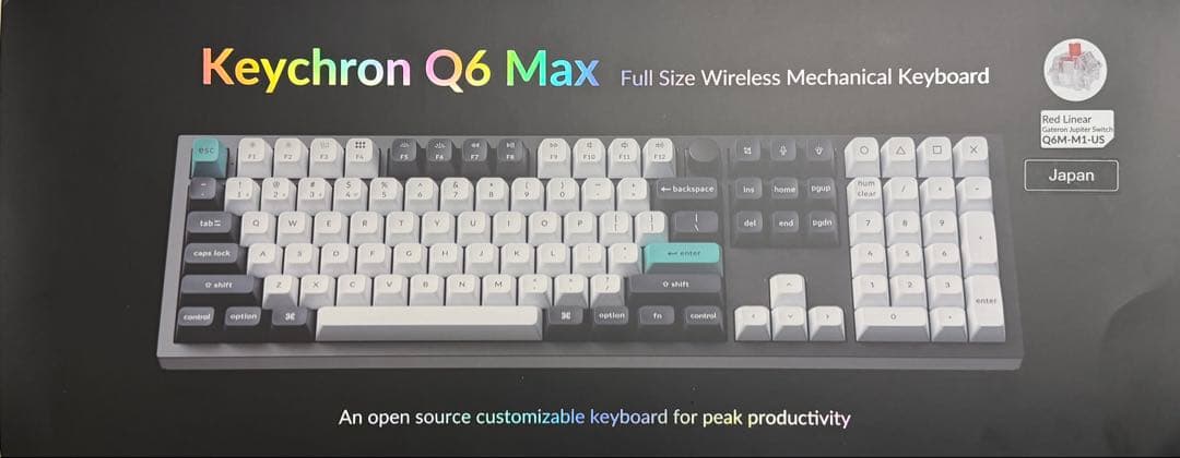 Keychron Q6 Max メカニカルキーボード US配列 赤軸 Amazon.com: Keychron Q6 Max QMK/Launcher Wireless Bluetooth/2.4