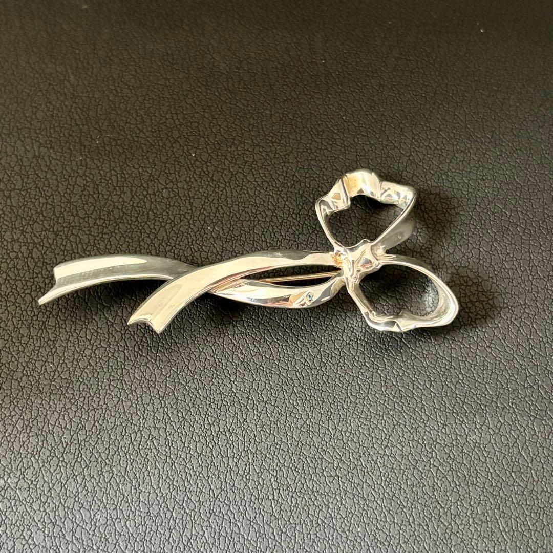 美品✨ティファニー リボン ブローチ シルバー925 ティファニー