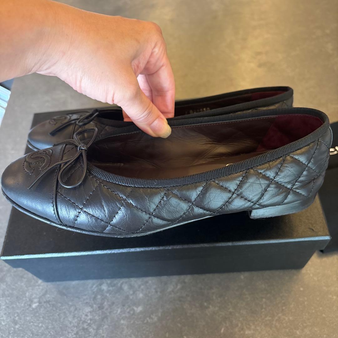 美 品　CHANELシャネル バレリーナ 36.5C（23cm）