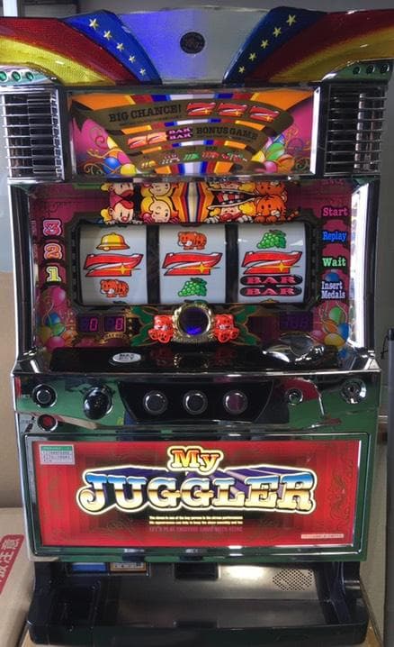 パチスロ実機 マイジャグラー3 コイン不要機 ボリューム調整キー付き