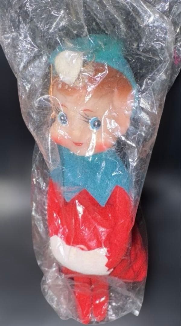 1960年代ヴィンテージクリスマスエルフ人形ニーハガーエルフで約20cm