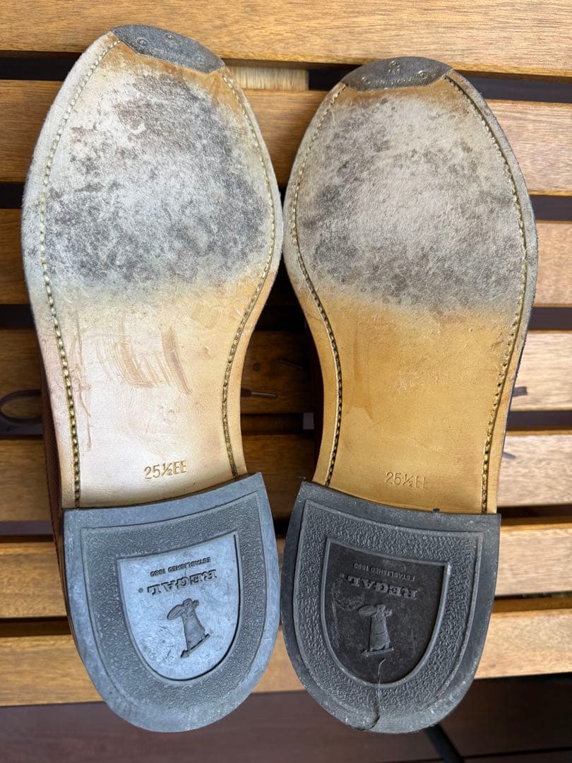 REGAL リーガル 2235フルブローグ 外羽根 ブラウン／25.5cm EE