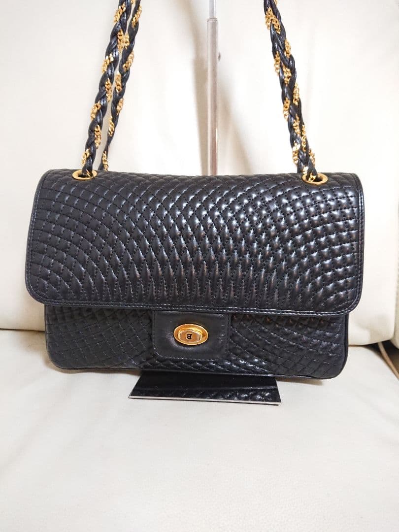 超美品【BALLY バリー】キルティング チェーン 2way ショルダーバッグ