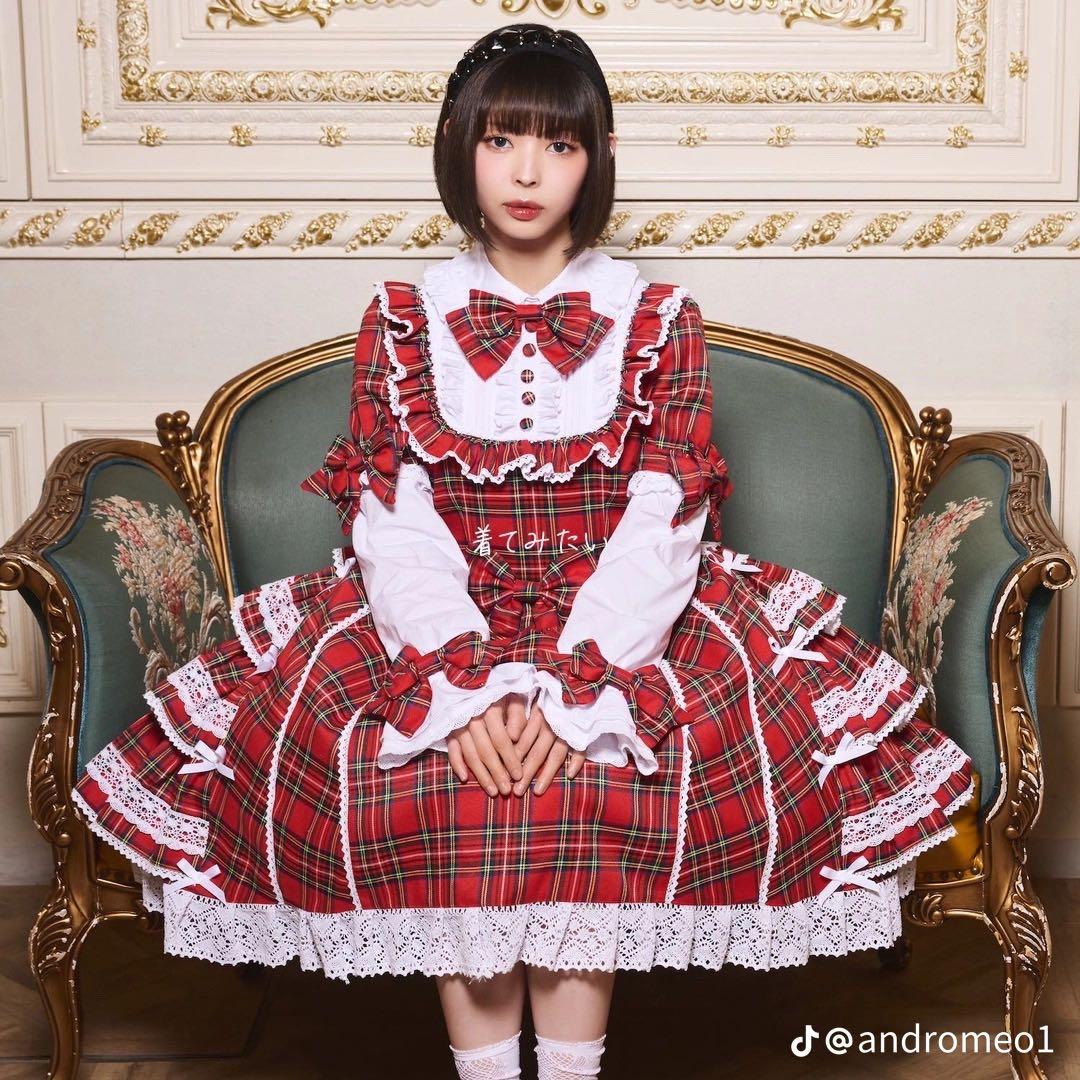 アンドロミオ andromeo ロリータ ロリィタ 赤 チェック - メルカリ