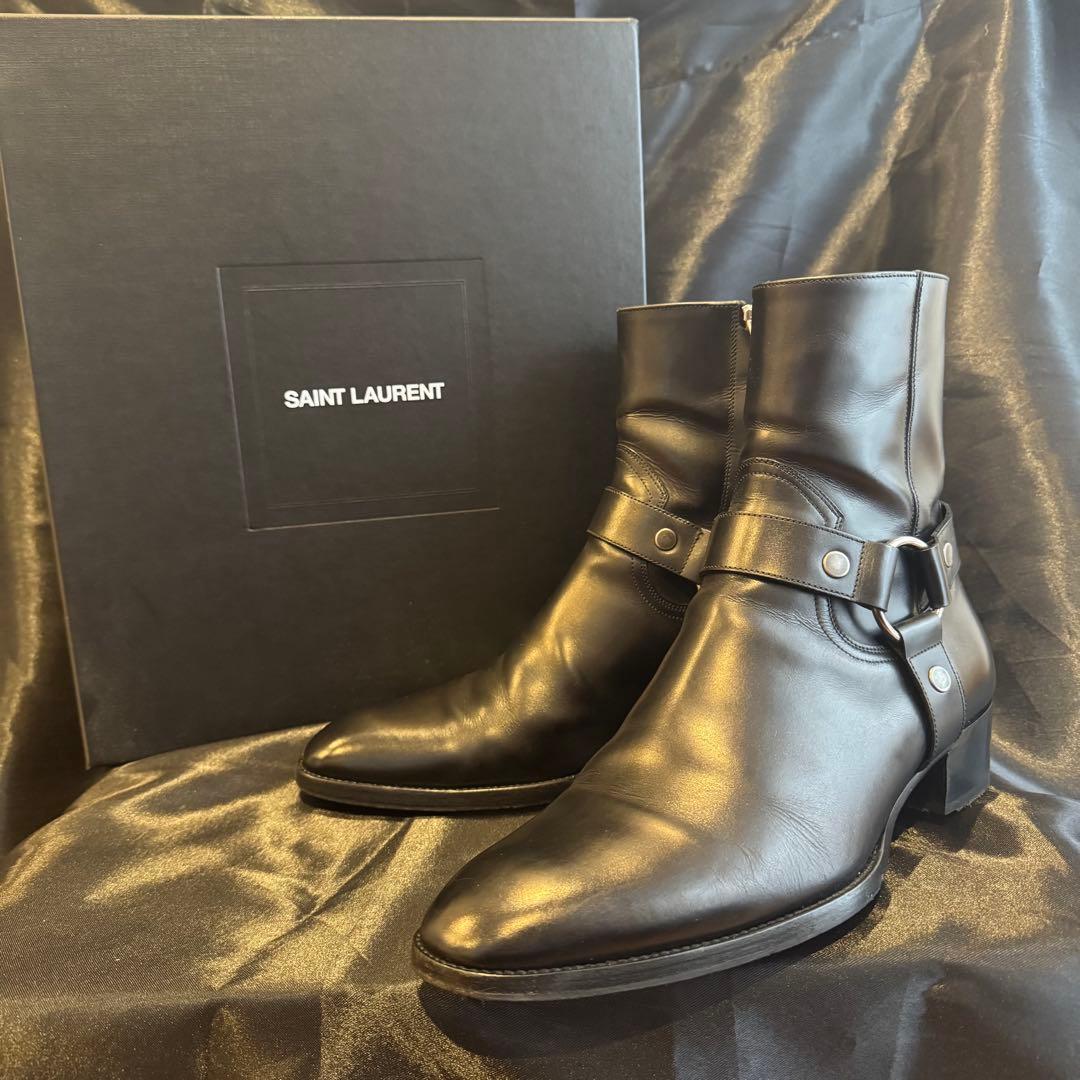 サイズ42】極美品 サンローランパリ リングブーツ ハーフラバー済