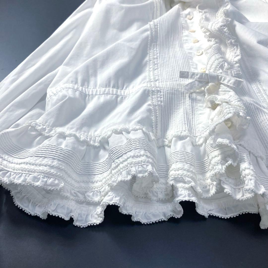 PINK HOUSE ピンクハウス フリル ブラウス シャツ 白 ドレス - メルカリ