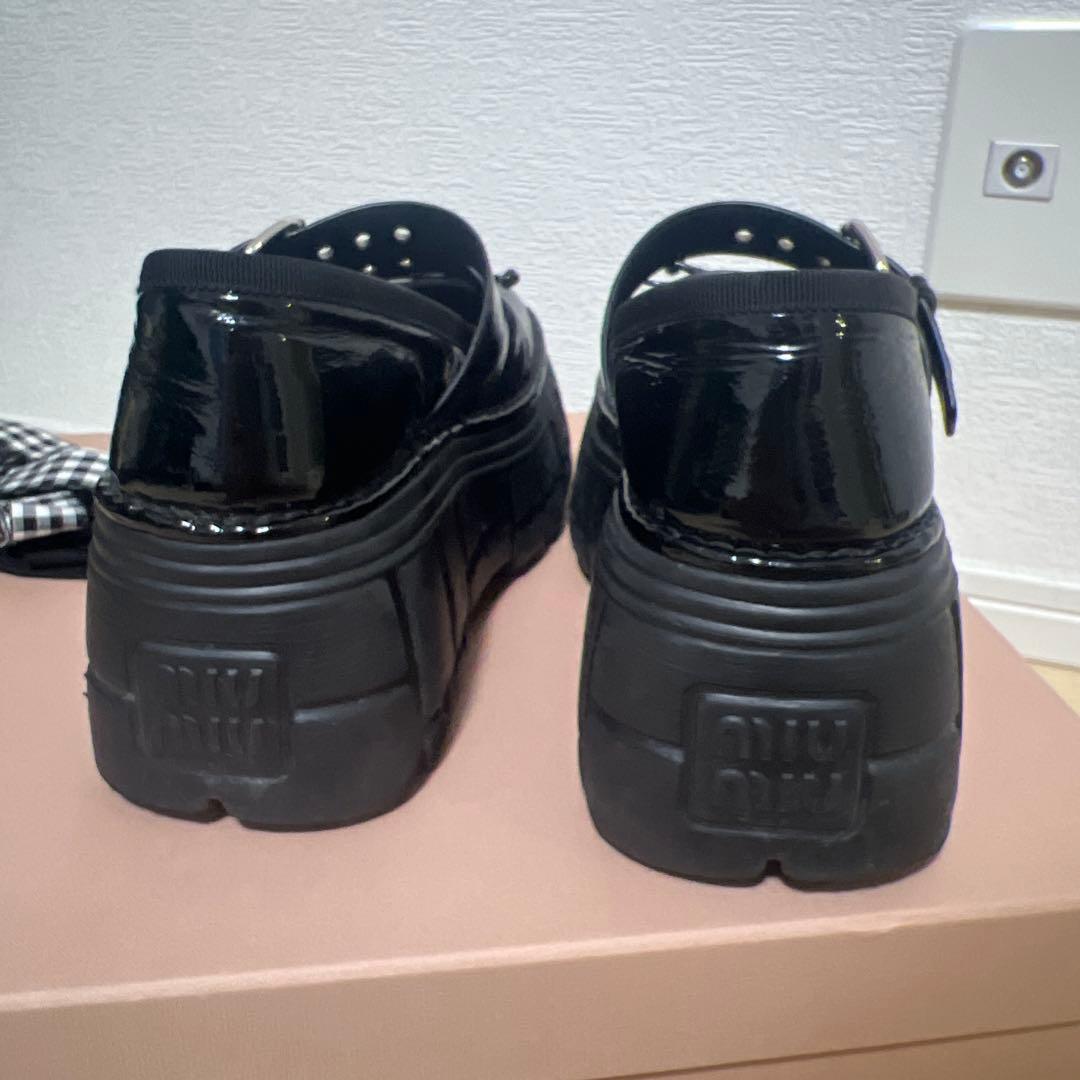 miumiu ミュウミュウ ナプラックフラットフォームバレリーナ - メルカリ