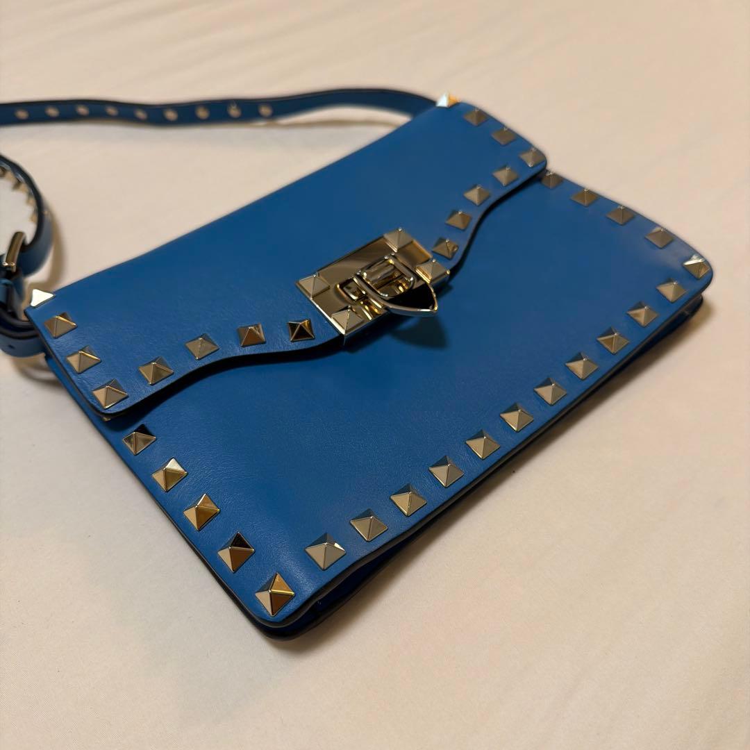 VALENTINO ピンク ガラヴァーニ ロックスタッズ ショルダーバッグ