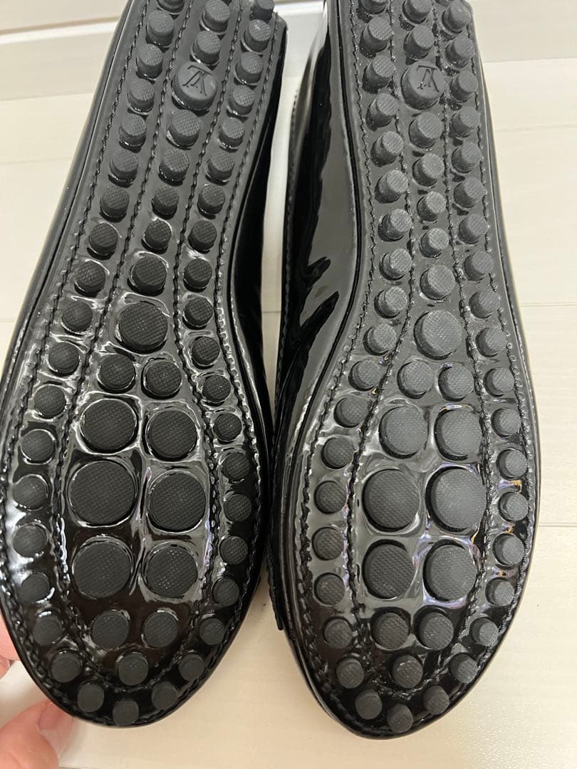 【美品】ルイヴィトン LV金具 ドライビングシューズ エナメル　22.5cm